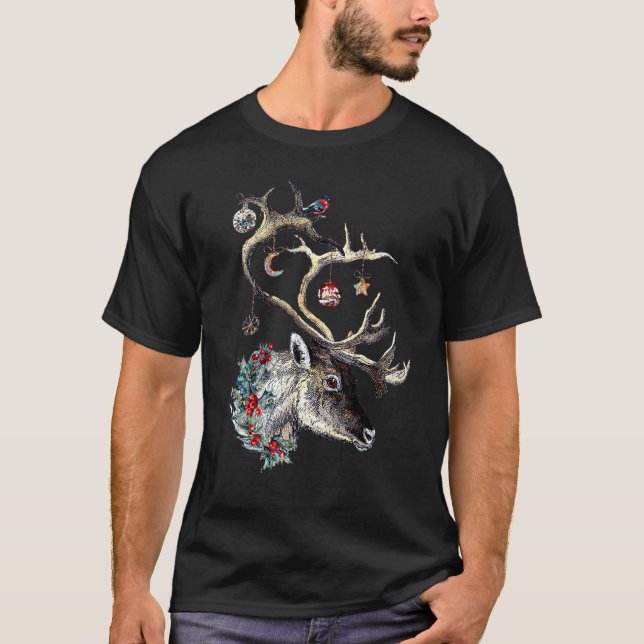 Christmas Reindeer  Xmas Merry Christmas T-Shirt (Vorderseite)