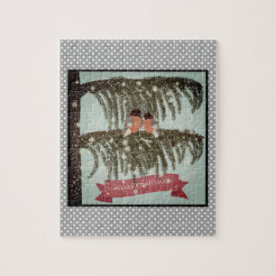 Christmas , Retro , Bullfinches Puzzle
