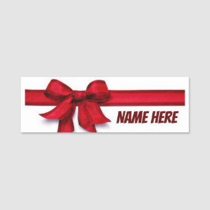 **CHRISTMAS RIBBON** FÜR CHRISTMAEREIGNISSE NAMENSSCHILD