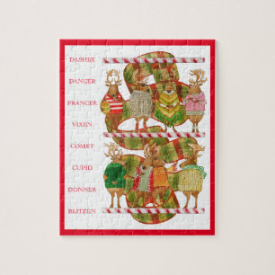 CHRISTMAS RINDEER 8 x 10 Puzzle