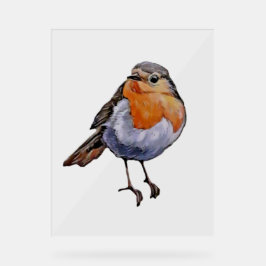 CHRISTMAS ROBIN Akryllischer Sign ART DESIGN STIL Acrylschild