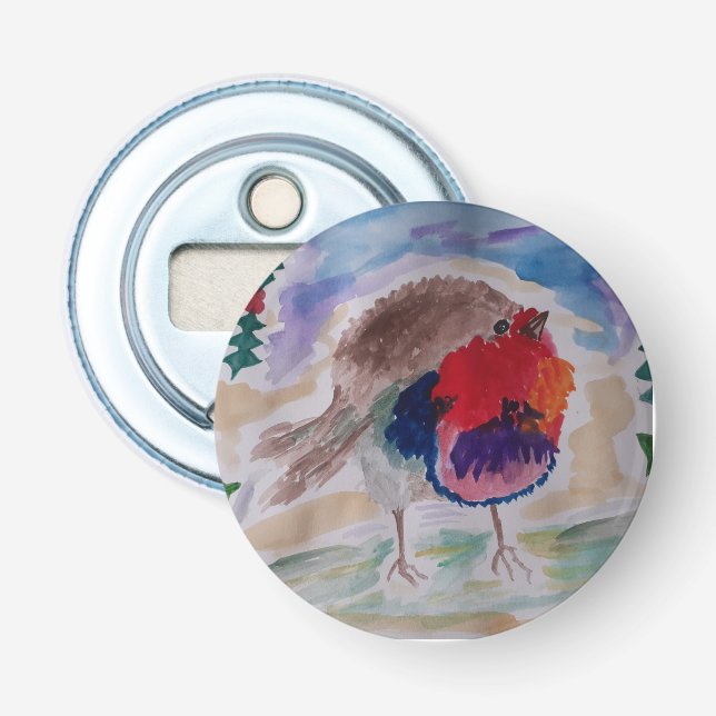 Christmas Robin Bottle Opener Flaschenöffner (Vorderseite)