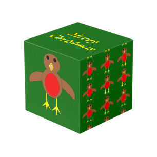 Christmas Robin Custom Foto Cube Würfel