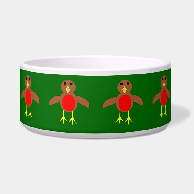 Christmas Robin Dog Bowl Napf (Vorderseite)