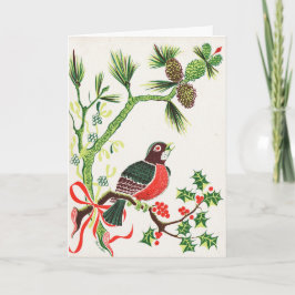 Christmas Robin Feiertagskarte
