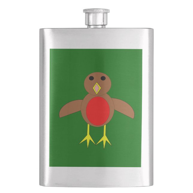 Christmas Robin Flasks Flachmann (Vorderseite)