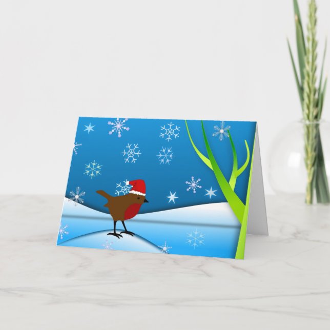 Christmas Robin Karte (Vorderseite)