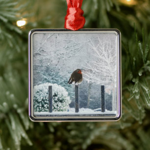 Christmas Robin Ornament Aus Metall
