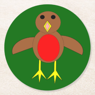 Christmas Robin Paper Untersetzer