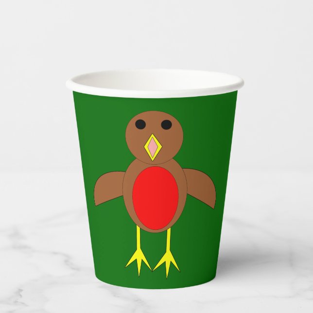 Christmas Robin Pappbecher (Vorderseite)