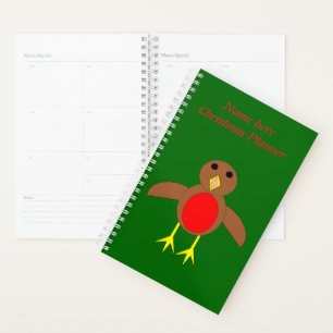 Christmas Robin Personalisiert Planer