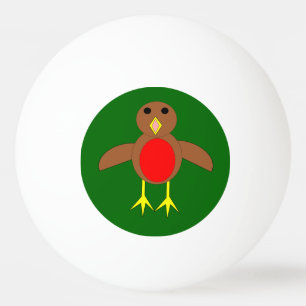Christmas Robin Ping Pong Ball Tischtennisball