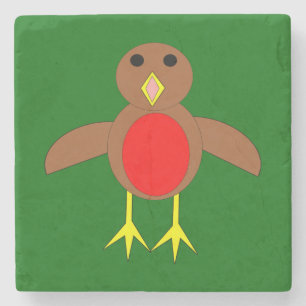 Christmas Robin Stone Untersetzer