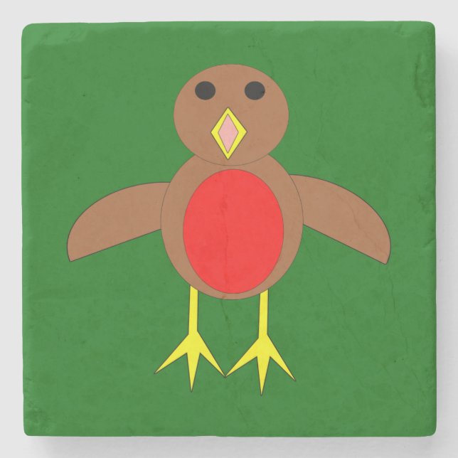Christmas Robin Stone Untersetzer (Vorderseite)