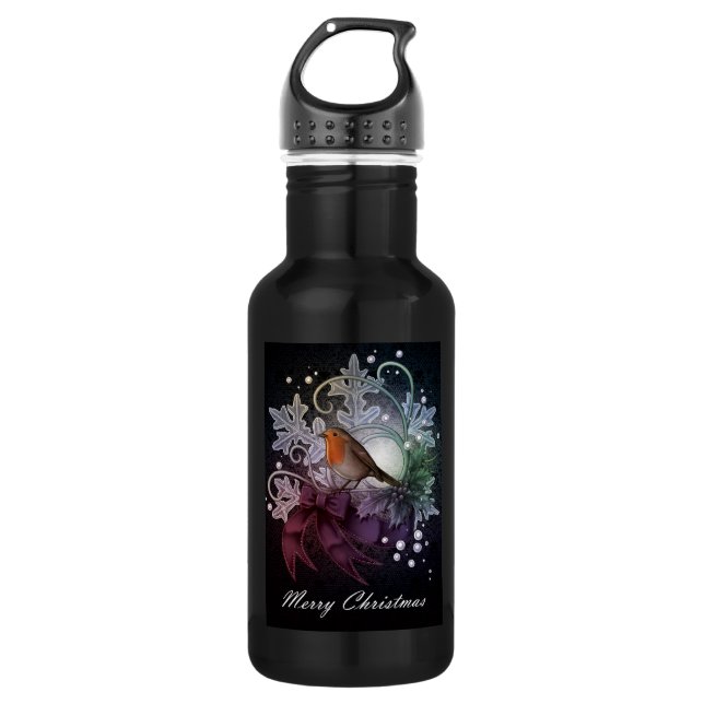 Christmas Robin Trinkflasche (Vorderseite)