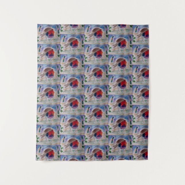 Christmas Robin Wandteppich (Vorderseite)