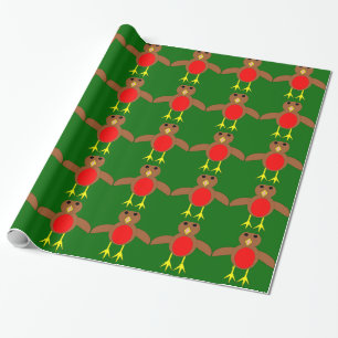 Christmas Robin Wrapping Paper Geschenkpapier