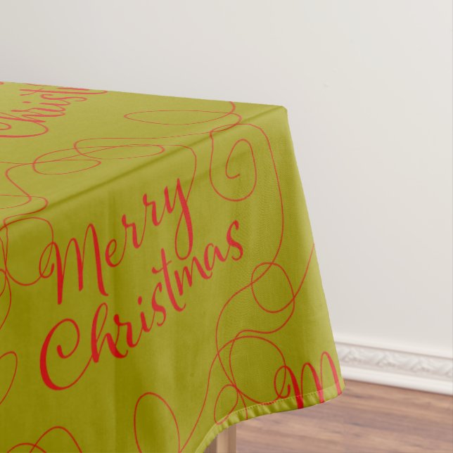 CHRISTMAS rotes nahtloses Muster mit LINIEN Tischdecke (Beispiel)