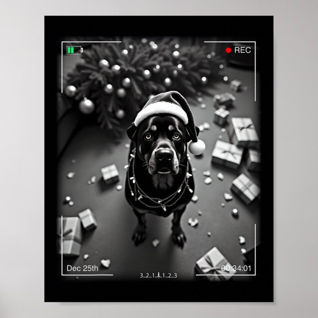 Christmas Rottweiler Caught On Camera  Poster (Vorne)