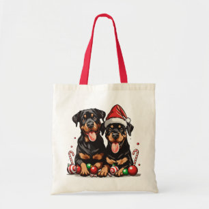 Christmas Rottweiler Dog Santa Tragetasche