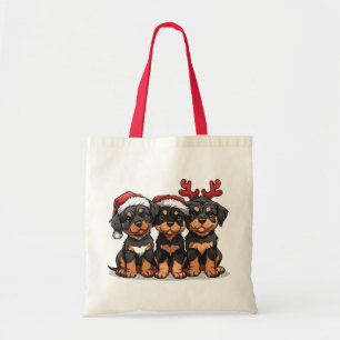Christmas Rottweiler Dog Santa Tragetasche