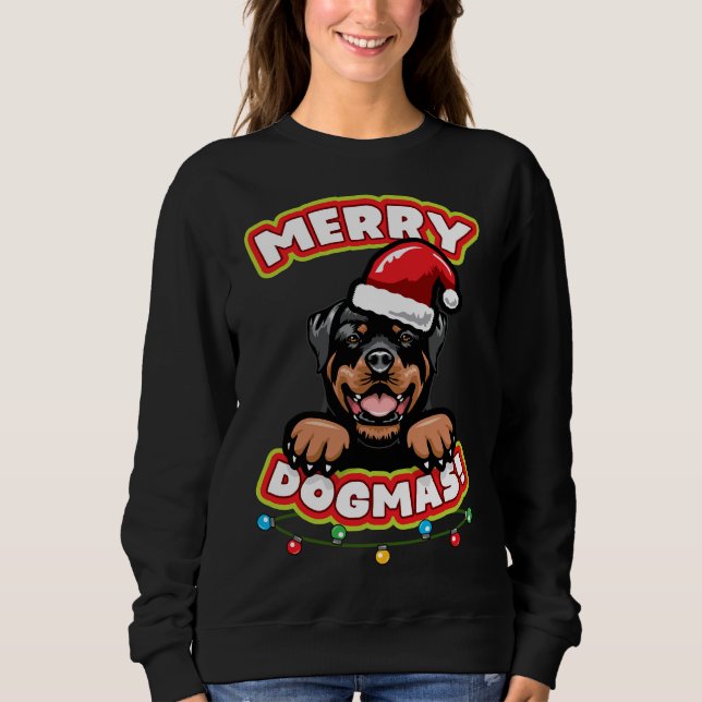 Christmas Rottweiler Sweatshirt (Vorderseite)