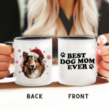 Christmas Rough Collie Dog Personalisiert