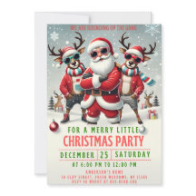 Christmas Rounding up the Gang Invitation