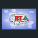 CHRISTMAS RT Atemtherapeut Rechteckiger Aufkleber<br><div class="desc">CHRISTMAS RT Atemtherapeut BIG RED ACRONYM MERRY CHRISTMAS - Celebrate</div>