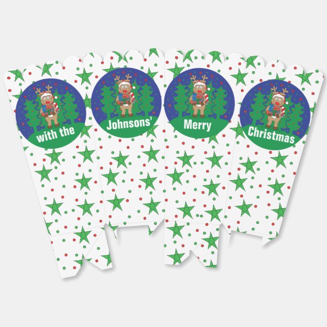 Christmas Rudolph Favor Box Geschenkschachtel (Ungeklappt)