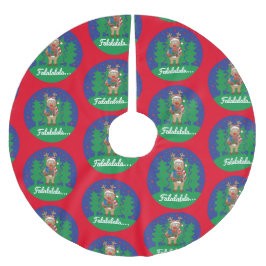 Christmas Rudolph Polyester Weihnachtsbaumdecke