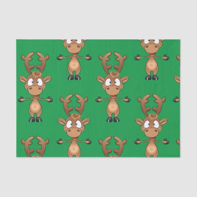 Christmas Rudolph Red Nose Reindeer Seidenpapier (Vorderseite)