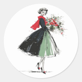 Christmas runder aufkleber