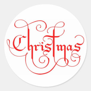 CHRISTMAS RUNDER AUFKLEBER