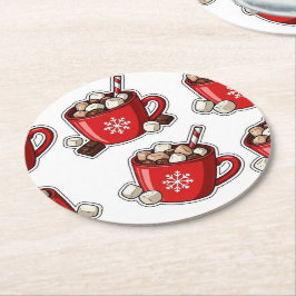 Christmas Runder Pappuntersetzer