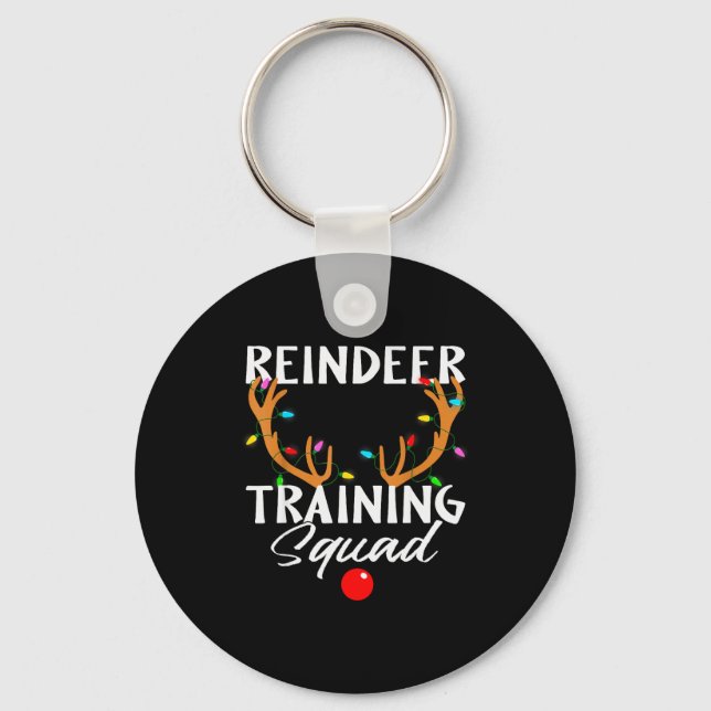 Christmas Running Reindeer Runner Training Squad T Schlüsselanhänger (Vorderseite)