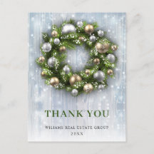 Christmas Rustic Wreath Corporate Vielen Dank