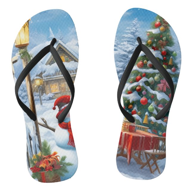 Christmas sandals flip flops (Fußbett)