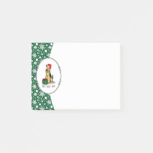 Christmas Santa Airedale Terrier HO HO Niedlich Post-it Klebezettel