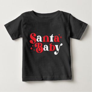 Christmas Santa Baby Niedlich Moderne Typografie Baby T-shirt