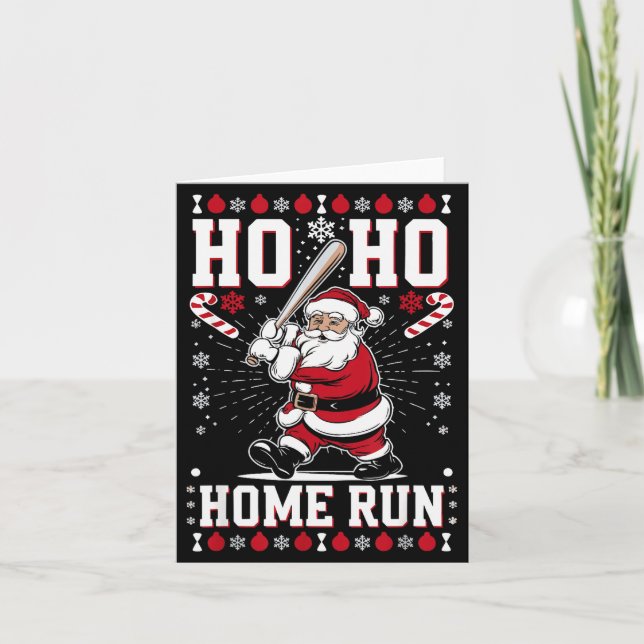 Christmas Santa Baseball Home Run Ho Ho Home Run , Karte (Vorderseite)