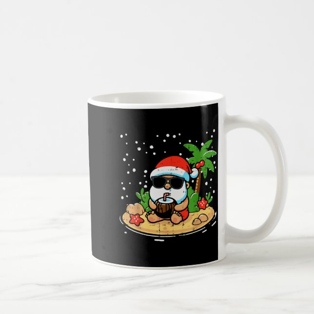 Christmas Santa Beach Xmas Trocal Hawaii Men Women Kaffeetasse (Rechts)