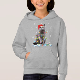 Christmas Santa Cat British Shorthair Cat Lover Hoodie