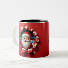 Christmas Santa Claus 3D Mugs Merry Christmas Mug Zweifarbige Tasse