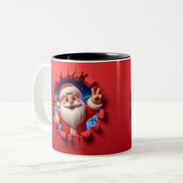 Christmas Santa Claus 3D Mugs Merry Christmas Mug Zweifarbige Tasse