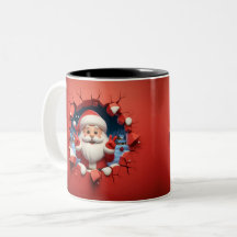 Christmas Santa Claus 3D Mugs Merry Christmas Mug