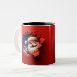 Christmas Santa Claus 3D Mugs Merry Christmas Mug Zweifarbige Tasse