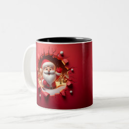 Christmas Santa Claus 3D Mugs Merry Christmas Mug Zweifarbige Tasse