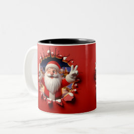 Christmas Santa Claus 3D Mugs Merry Christmas Mug Zweifarbige Tasse