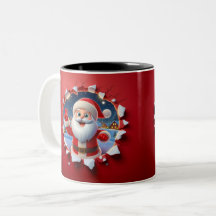 Christmas Santa Claus 3D Mugs Merry Christmas Mug